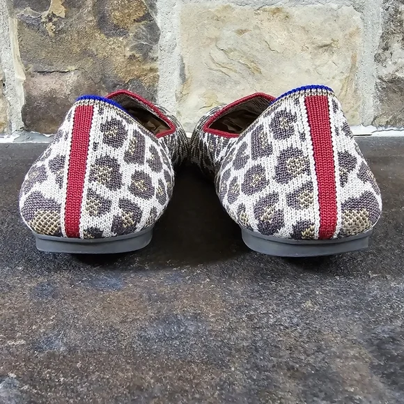 Rothys 10 Mocha Spot Leopard Print Loafers Slip On Shoes - Picture 6 of 10